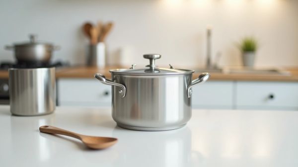 Pack poêles inox avec poignée amovible pour une cuisine saine
